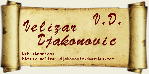 Velizar Đakonović vizit kartica